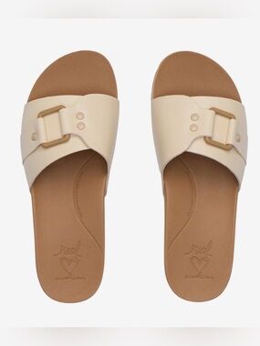 Reef Horizon Buckle Slide Sandals Col: Taupe EUC